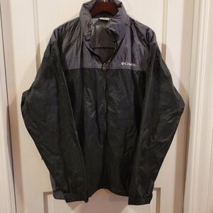 Columbia Zip Rain Jacket with Hood Size L